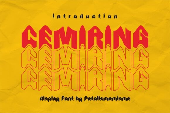 Cemiring: The Wave-Like Typeface for Captivating Designs