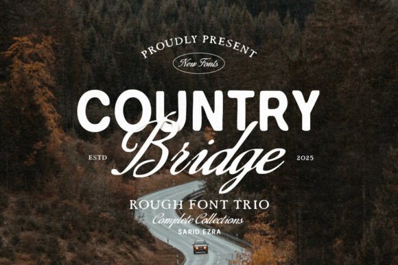 Country Bridge Trio: The Rough Font Collection for Authentic Branding
