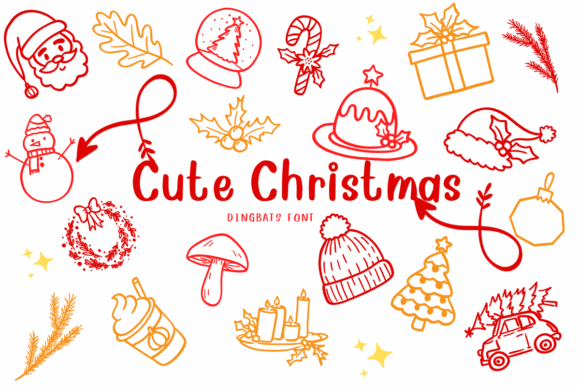 Cute Christmas: A Festive Dingbats Font for Holiday Designs