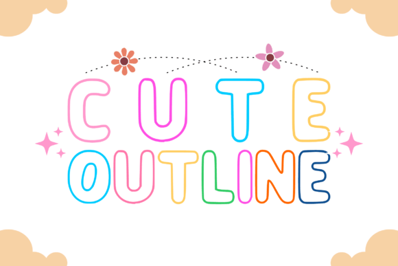 Cute Outline: A Playful Typeface for Whimsical Branding