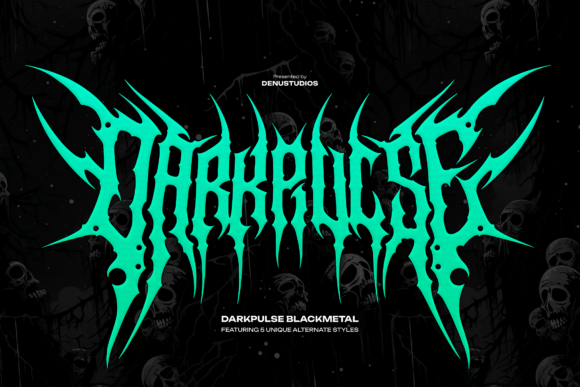 Darkpulse: Commanding Attention with Aggressive Black Metal Typography