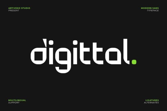 Digittal: A Modern Typeface for Tech-Forward Branding