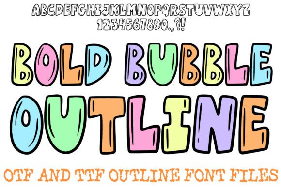 Make Your Message Pop with the Bold Bubble Outline Display Font