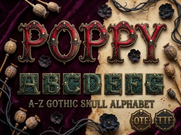 Poppy: The Gothic Display Typeface for Dark Branding