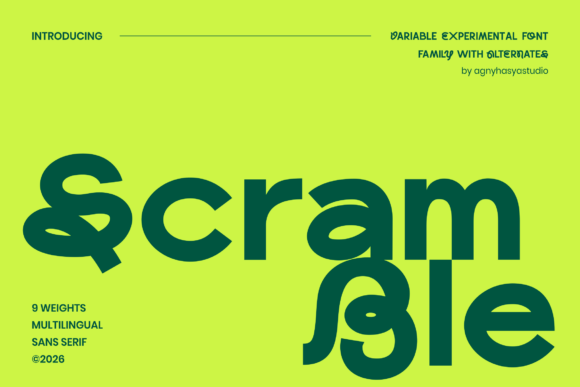 Scramble: The Experimental Sans-Serif for Dynamic Branding