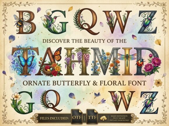 Tahmid: Where Nature's Detail Meets Typography