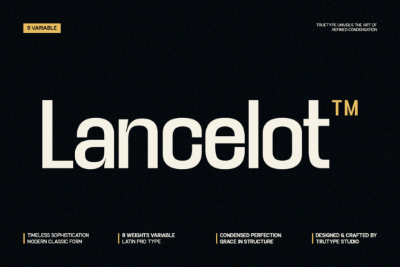 TRT Lancelot: A Modern Condensed Typeface with Character