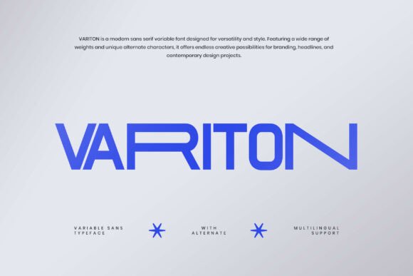 Variton: A Modern Sans Serif for Bold, Clear Communication